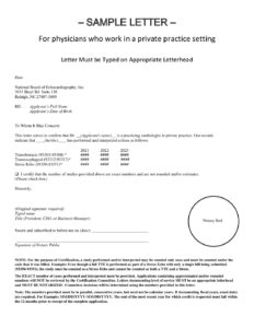 ReASCE® Sample Letter (Private Practice Setting)